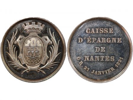 France CAISSE D\'EPARGNE DE NANTES - JETON ARGENT, 1845-1860