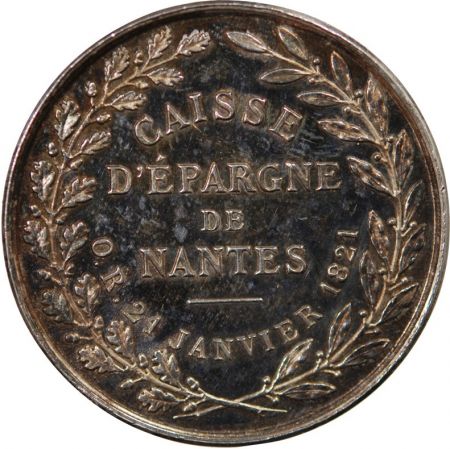 France CAISSE D\'EPARGNE DE NANTES - JETON ARGENT, 21 JANVIER 1821