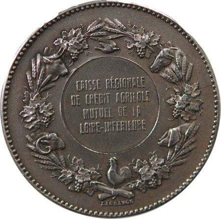 France CAISSE REGIONALE DE CREDIT AGRICOLE MUTUEL DE LA LOIRE INFERIEURE - MEDAILLE ARGENT - n.d. (1880-1889)