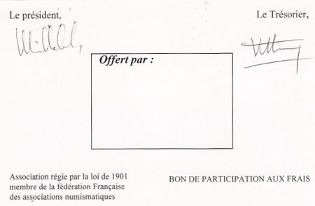 France Carte d\'invitation - 28ème journée du Papier-Monnaie - Série A - 2008