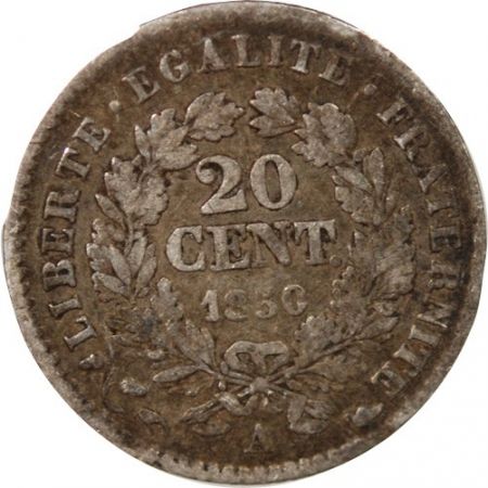 France CERES - 20 CENTIMES ARGENT - 1850, A PARIS