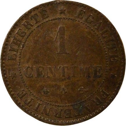 France Cérès - Centime 1877 A Paris