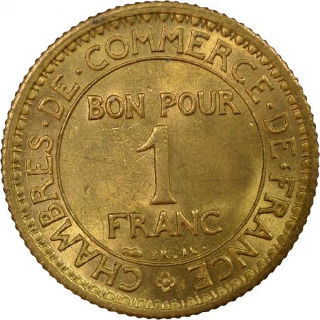 France CHAMBRE DE COMMERCE - 1 FRANC 1921 PARIS