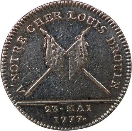 France CHAMBRE DE COMMERCE DE NANTES, LOUIS DROUIN - JETON ARGENT 1777