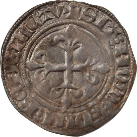 France CHARLES VI - GROS AUX LYS, 1413-1417 TOURNAI