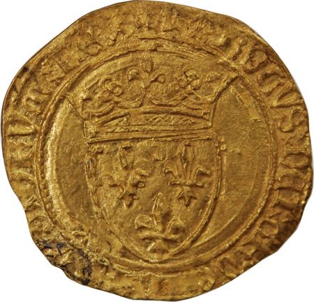 France CHARLES VI LE FOU - ECU D\'OR A LA COURONNE, 1411-1420 SAINT-LÔ