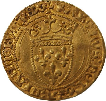 France CHARLES VII - 1/2 ECU D\'OR A LA COURONNE 1438 / 1445 PARIS