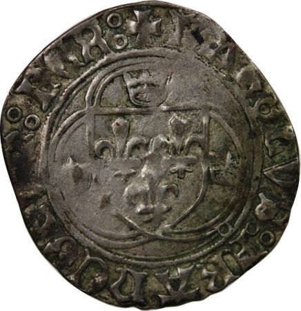 France CHARLES VII - BLANC A LA COURONNE 1432 / 1461 POITIERS