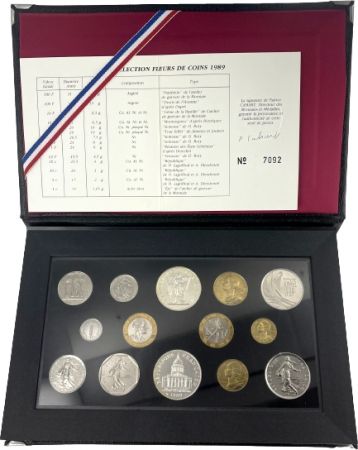 France Coffret BE 14 monnaies - 1989 - FDC