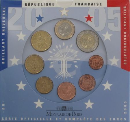 France Coffret BU 2005 - 8 monnaies