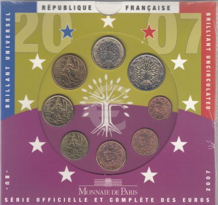 France Coffret BU 2007 - 8 Monnaies Euro
