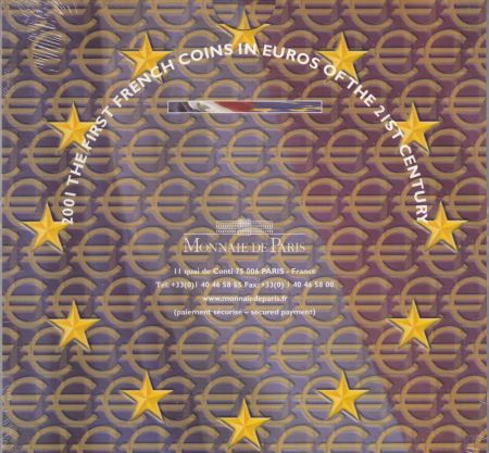 France Coffret BU 8 monnaies  - Premiers Euros 2001