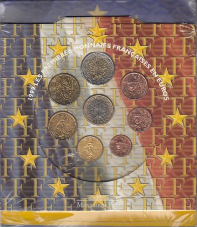 France Coffret BU 8 monnaies 1999 - Premiers Euros