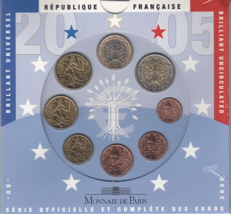 France Coffret BU France 2005 - 8 monnaies en euro