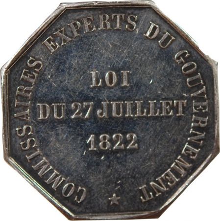 France COMMISSAIRES EXPERTS DU GOUVERNEMENT - JETON ARGENT 1831