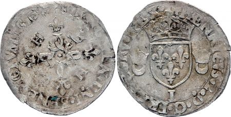 France Douzain aux Croissants - Henri II - 1550 I Limoges