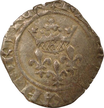 France Duché de Bourgogne, au nom de Charles VI - Gros Dit \ Florette\  - 1421 Mâcon