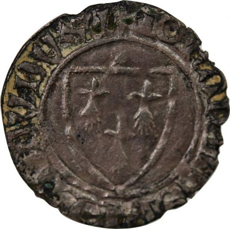 France DUCHÉ DE BRETAGNE, JEAN IV / V - BLANC - 1385 / 1417, VANNES
