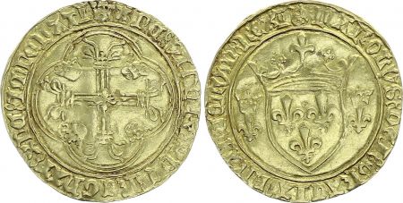 France Ecu d\'Or, Charles VII (1422-1461) - Tours - TB+