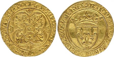 France Ecu d\'Or à la Couronne, Charles VI (1380-1422) - TTB+
