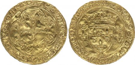 France Ecu d\'Or à la Couronne, Charles VII (1422-1461) - Tournai