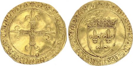 France Ecu d\'Or au Soleil, Charles VIII (1483-1498) - TTB - Troyes