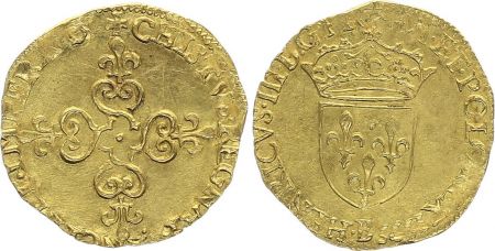 France Ecu d\'Or au Soleil, Henri III - 1575 B Rouen