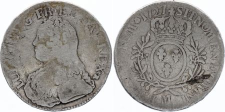 France Ecu Louis XV aux branches d\'olivier - 1727 M