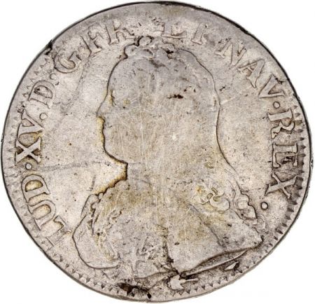 France Ecu Louis XV aux branches d\'olivier - 1735 X