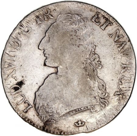 France Ecu Louis XVI aux branches d\'olivier - 1777 M
