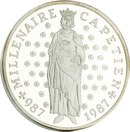 France ÉPREUVE ARGENT BE 10 Francs Commémo. Millénaire Capétien FRANCE 1987