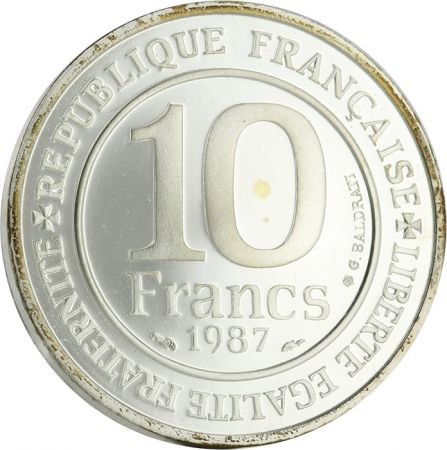 France ÉPREUVE ARGENT BE 10 Francs Commémo. Millénaire Capétien FRANCE 1987