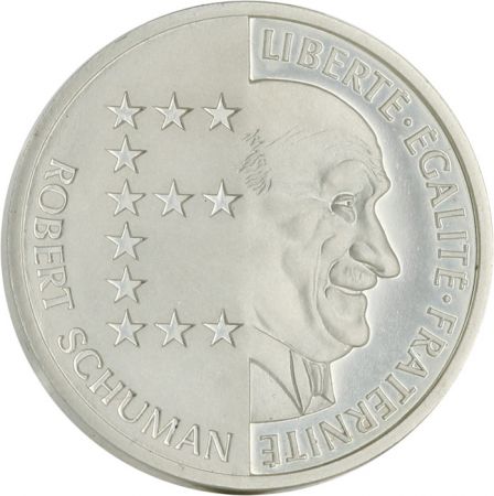 France ÉPREUVE ARGENT BE 10 Francs Commémo. Robert Schuman FRANCE 1986