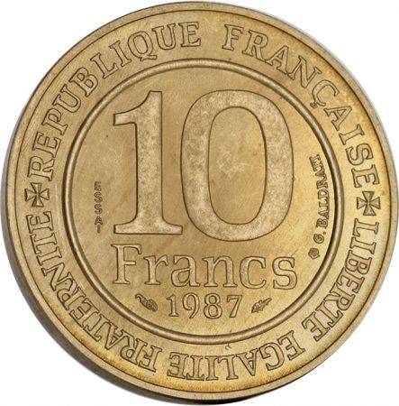 France ESSAI 10 Francs Commémo. Millénaire Capétien FRANCE 1987
