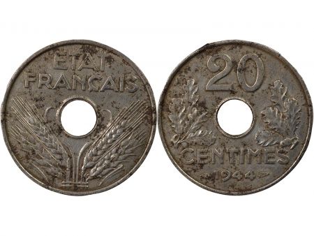 France Etat Francais - 20 Centimes Fer 1944