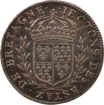 France ETATS DE BRETAGNE, LOUIS XIV  JETON ARGENT 1655 VITRÉ Daniel 15
