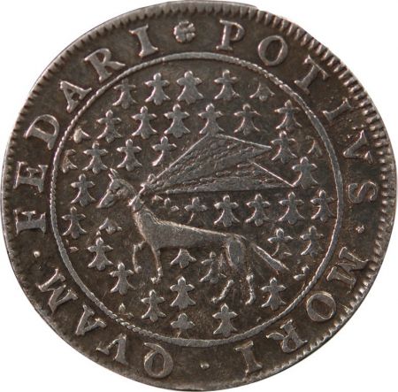 France ETATS DE BRETAGNE, LOUIS XIV  JETON ARGENT nd (1655) VITRÉ Daniel 14