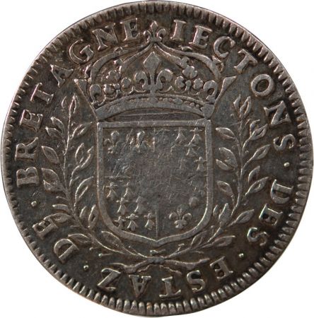 France ETATS DE BRETAGNE, LOUIS XIV  JETON ARGENT nd (1657-1675) Daniel 18