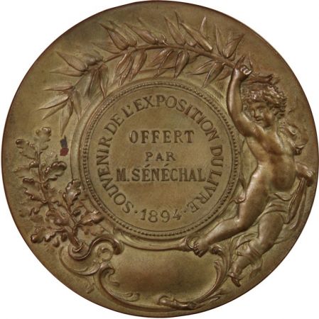 France EXPOSITION DU LIVRE - MEDAILLE 1894