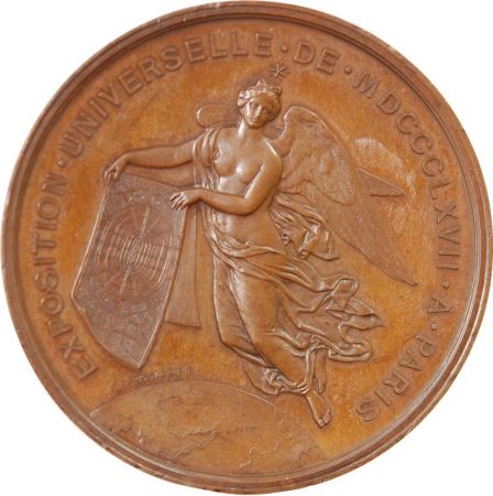 France EXPOSITION UNIVERSELLE DE 1867  NAPOLEON III - MEDAILLE CUIVRE