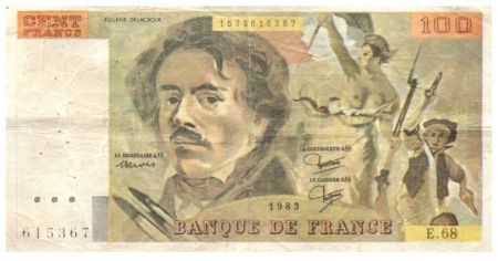 France Faux 100 Francs Delacroix - 1983