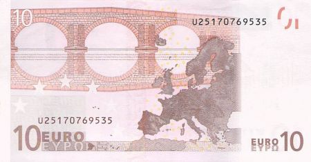 France FRANCE - 10 EUROS 2002 SIGNATURE DUISENBERG - SANS HOLOGRAMME