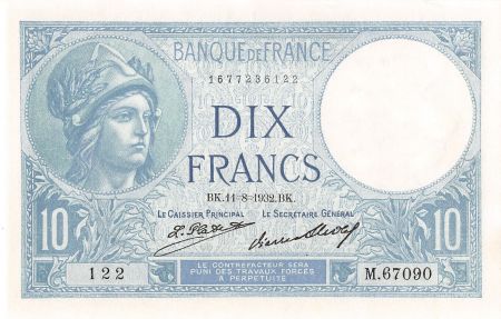 France FRANCE - 10 FRANCS MINERVE 11/08/1932