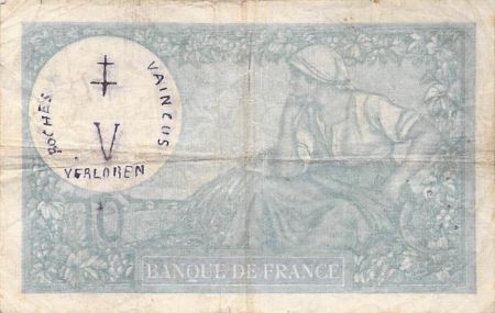 France FRANCE - 10 FRANCS MINERVE 14/11/1940 - TB écrit Boches vaincus\ \ 
