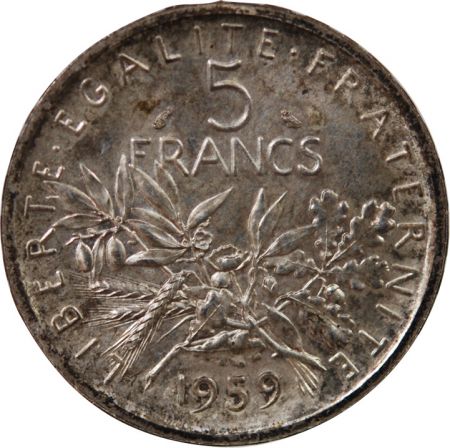 France France - 5 Francs Semeuse Argent 1959 - Essai, grand 5