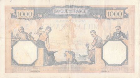 France FRANCE  CÉRÈS ET MERCURE - 1000 FRANCS 30/03/1939 - SÉRIE A.6686