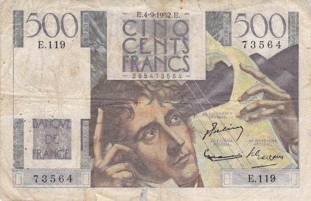 France FRANCE, CHATEAUBRIAND - 500 FRANCS 04/09/1952