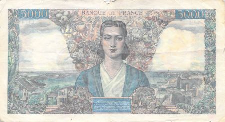 France FRANCE  EMPIRE FRANCAIS - 5000 FRANCS 08/10/1942 - TB à TB+