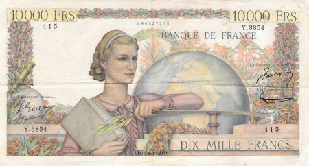 France FRANCE  GÉNIE FRANCAIS - 10 000 FRANCS 05/02/1953 - TTB