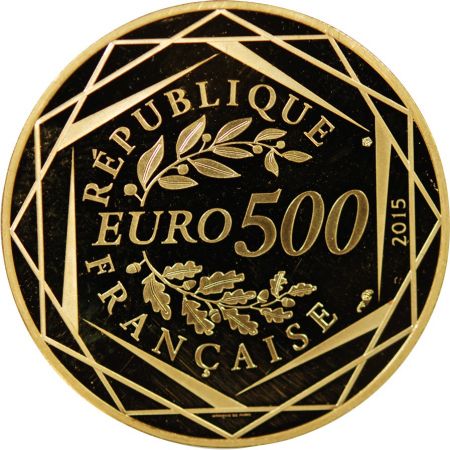 France FRANCE, LA REPUBLIQUE - 500 EUROS OR 2015